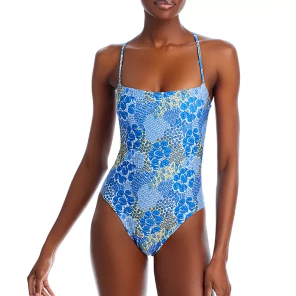 Peixoto Blue and Yellow Floral One Piece